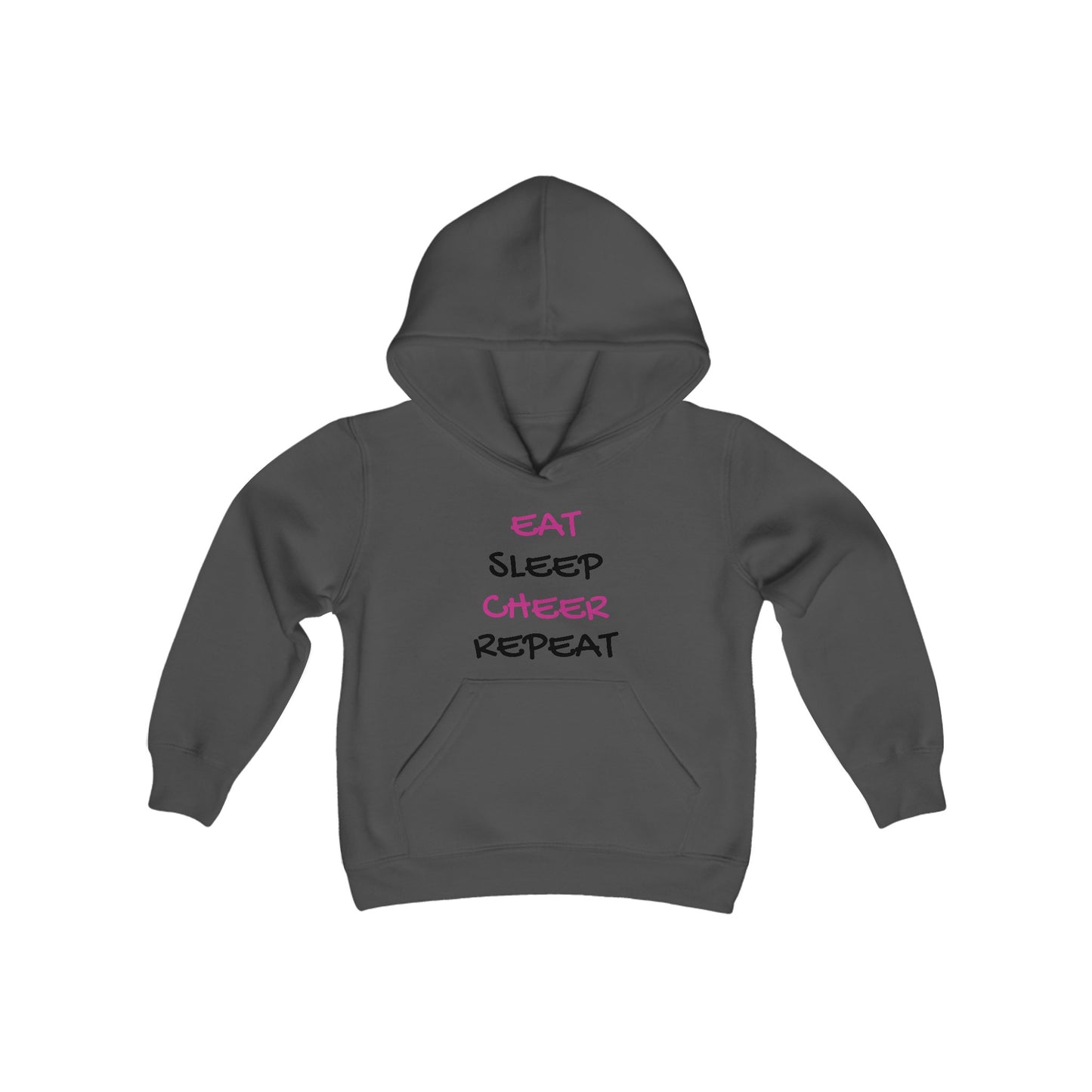 EAT, SLEEP, CHEER, REPEAT Youth Hooded Sweatshirt