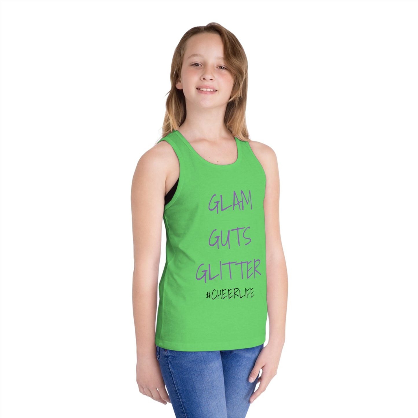 GLAM, GUTS, GLITTER Kids Tank Top