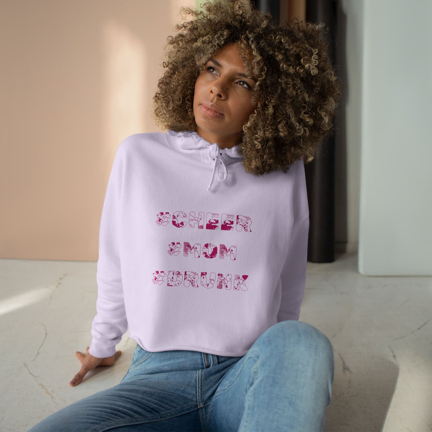 #DRUNK MOM Crop Hoodie
