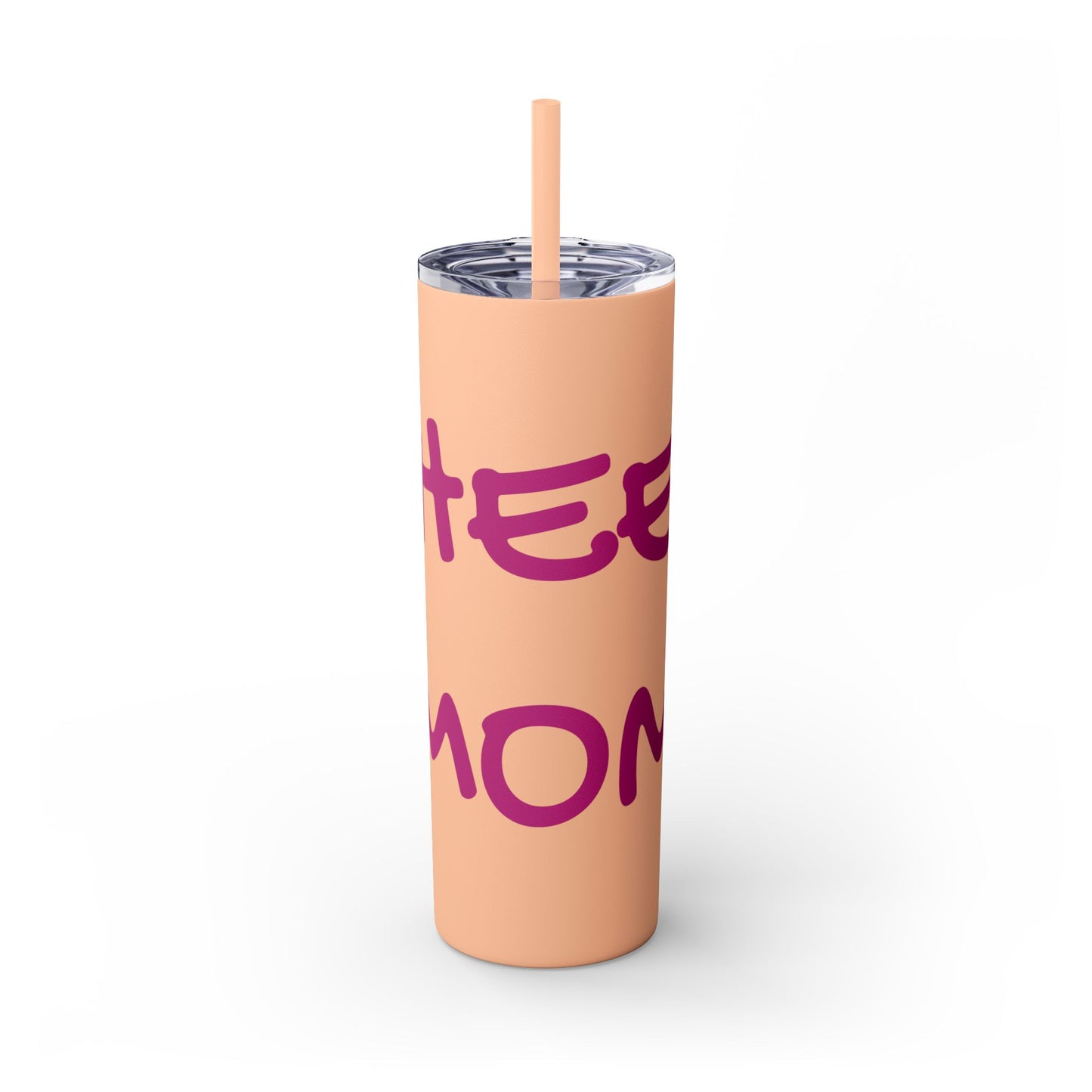 CHEER MOM Skinny Tumbler with Straw, 20ox