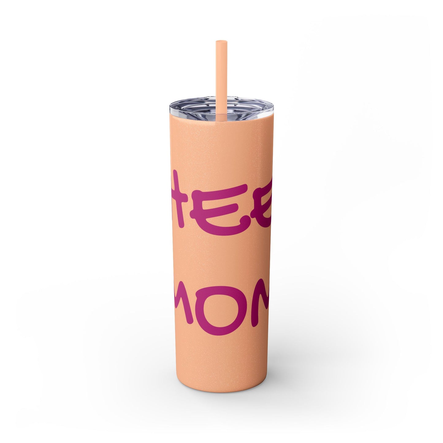CHEER MOM Skinny Tumbler with Straw, 20ox