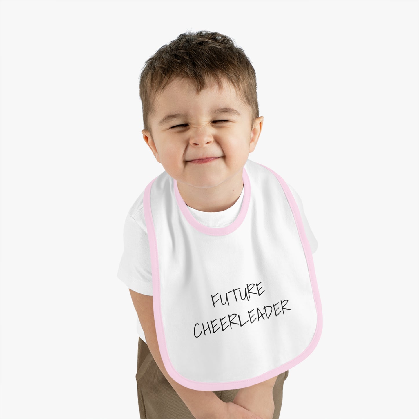 FUTURE CHEERLEADER Baby Contrast Trim Jersey Bib