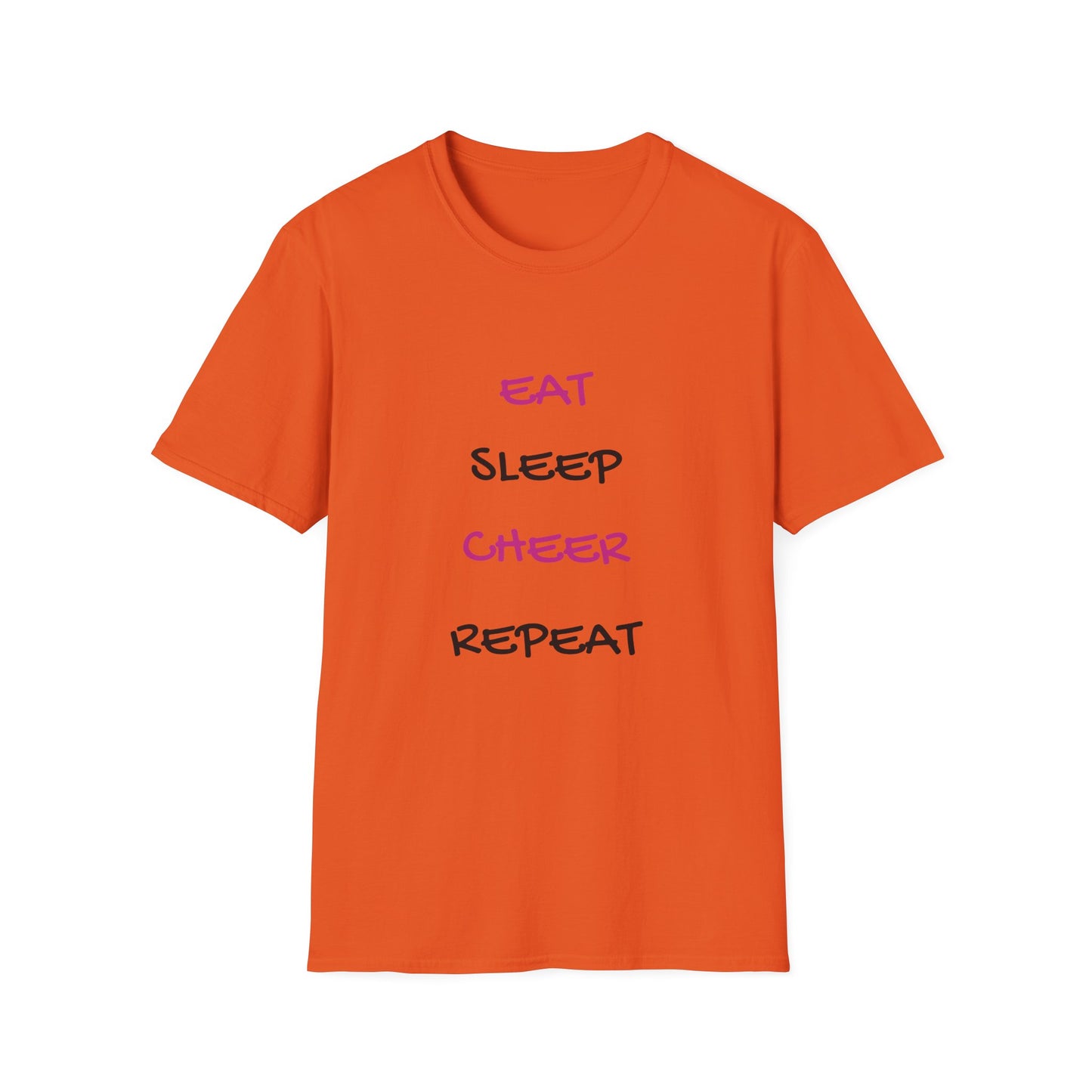 EAT.SLEEP.CHEER.REPEAT Adult T-Shirt
