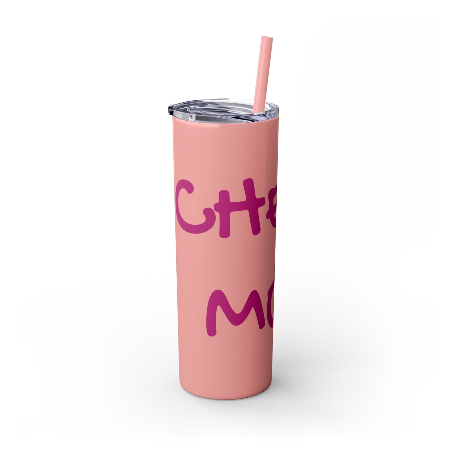 CHEER MOM Skinny Tumbler with Straw, 20ox