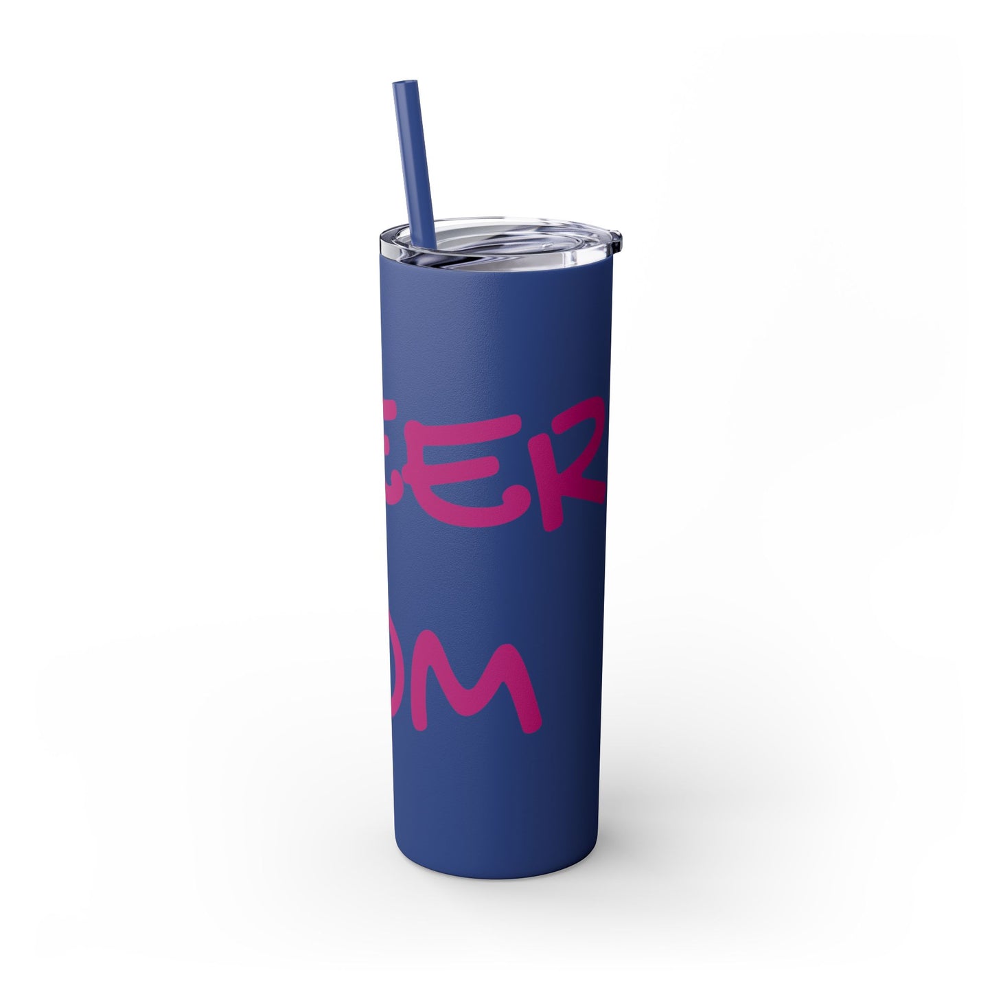 CHEER MOM Skinny Tumbler with Straw, 20ox
