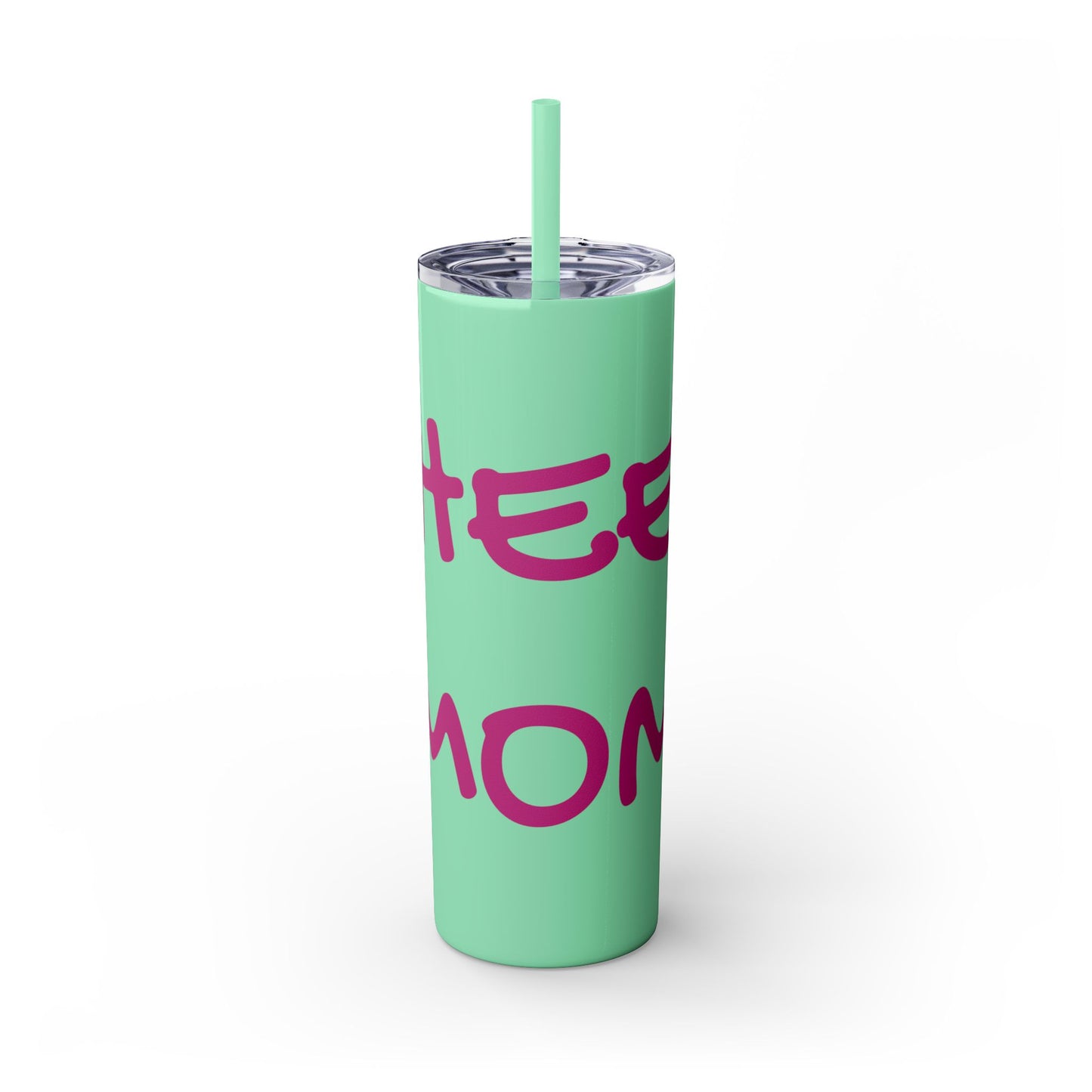 CHEER MOM Skinny Tumbler with Straw, 20ox