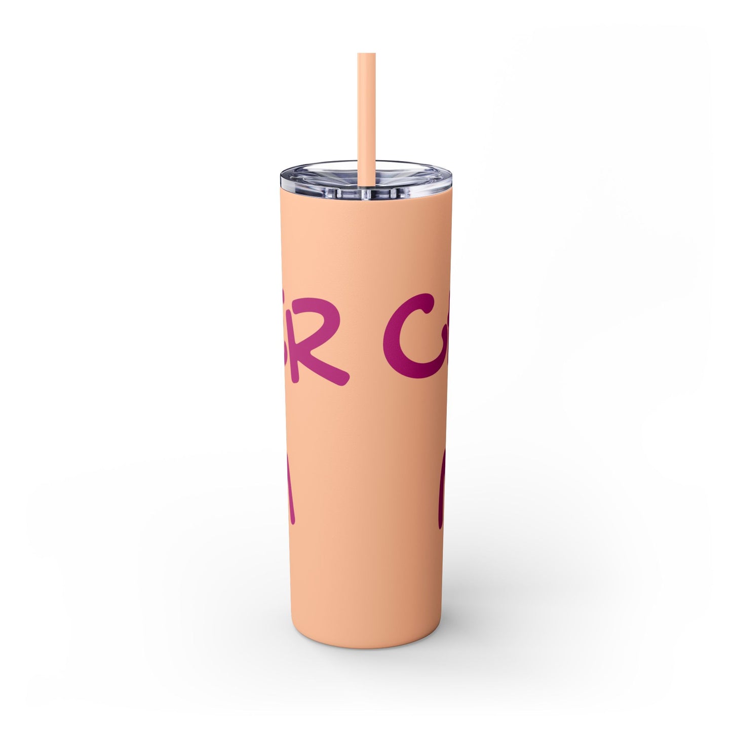 CHEER MOM Skinny Tumbler with Straw, 20ox
