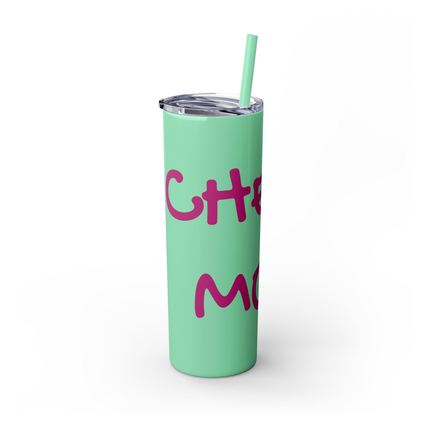 CHEER MOM Skinny Tumbler with Straw, 20ox