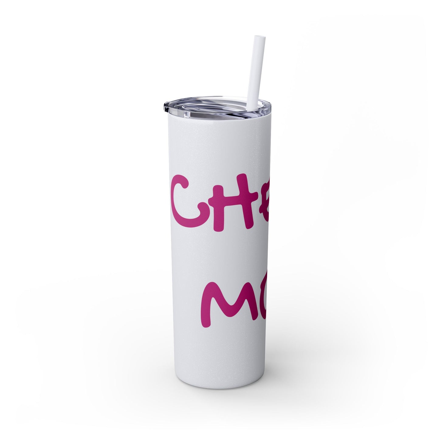CHEER MOM Skinny Tumbler with Straw, 20ox