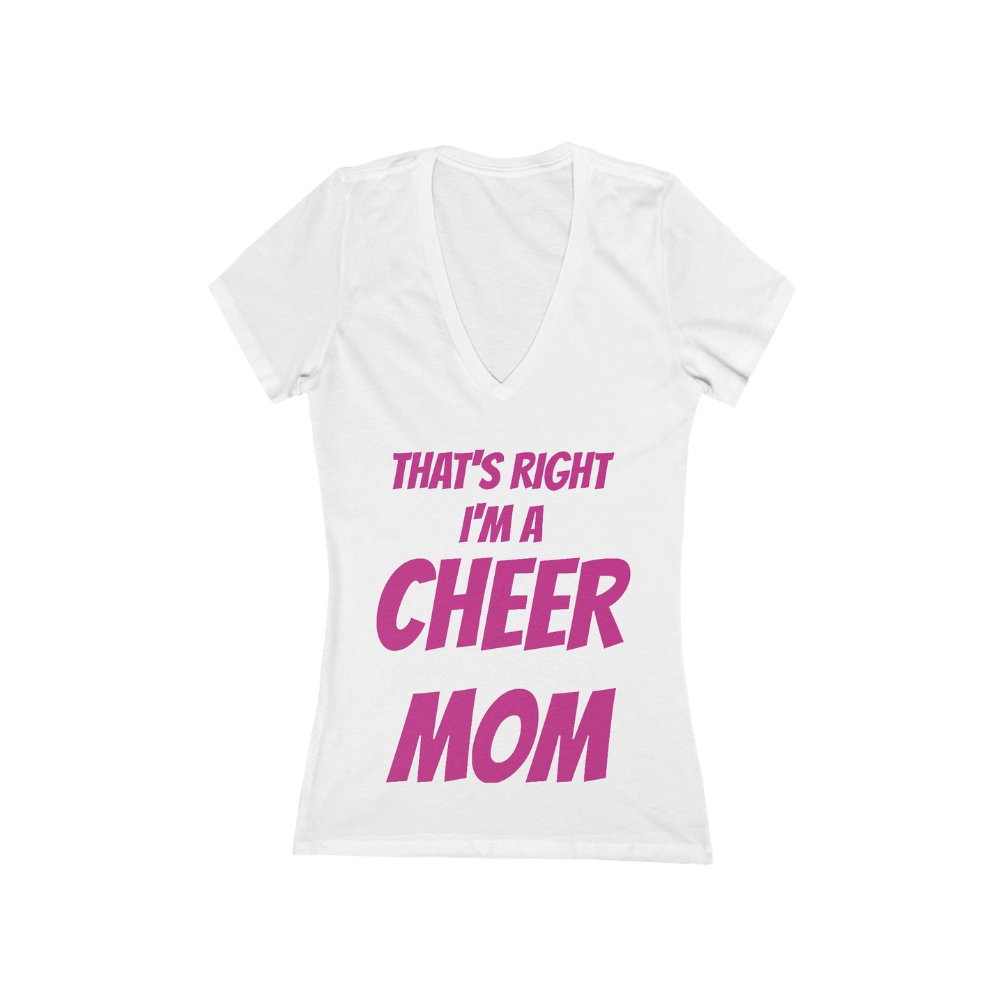 CHEER MOM Deep V-Neck Tee