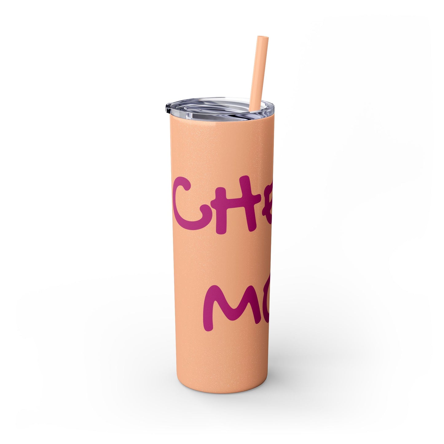 CHEER MOM Skinny Tumbler with Straw, 20ox