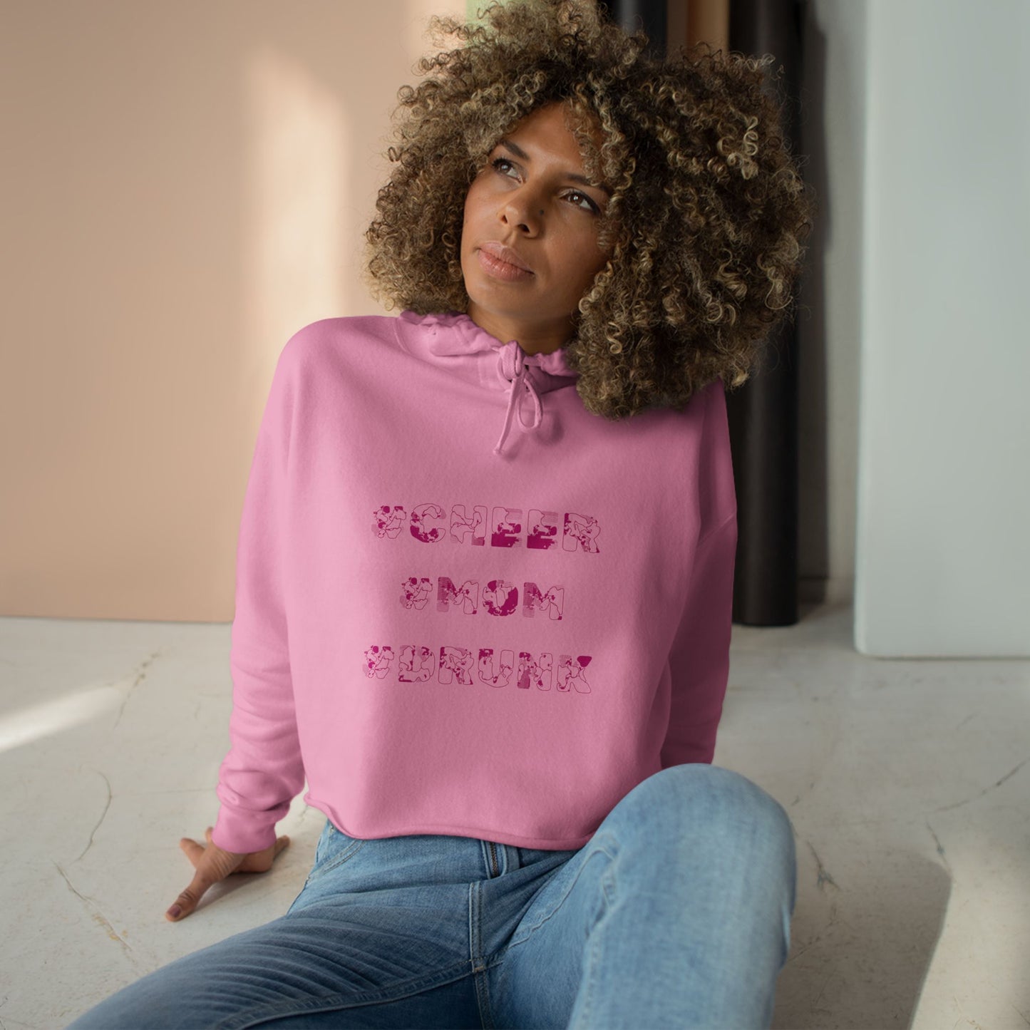 #DRUNK MOM Crop Hoodie