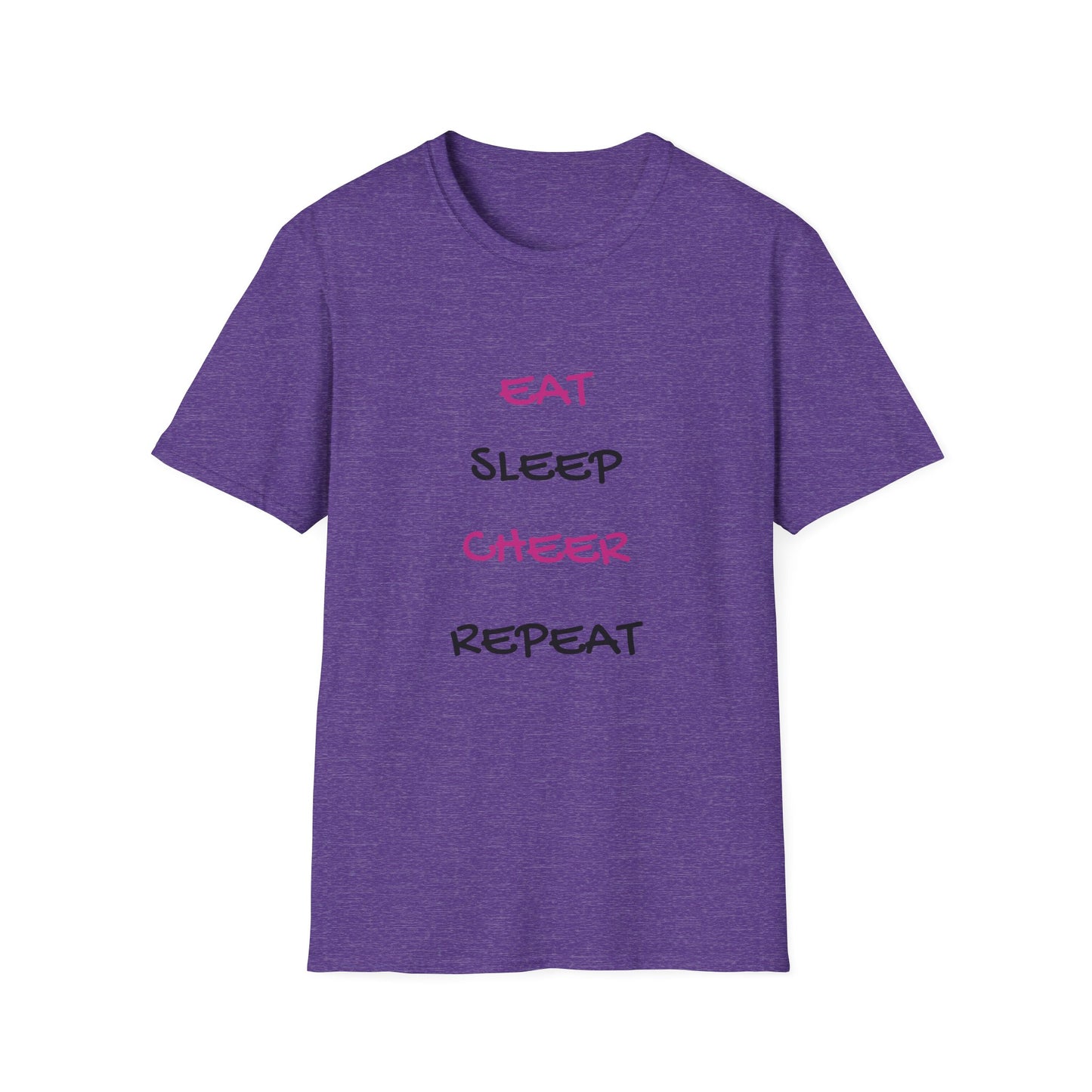 EAT.SLEEP.CHEER.REPEAT Adult T-Shirt