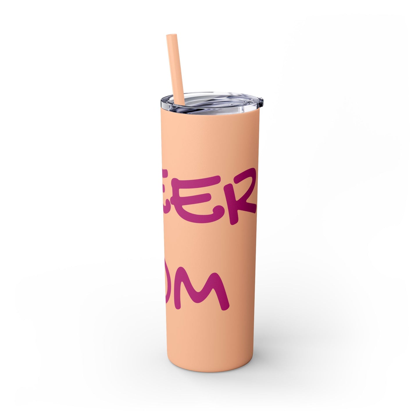 CHEER MOM Skinny Tumbler with Straw, 20ox
