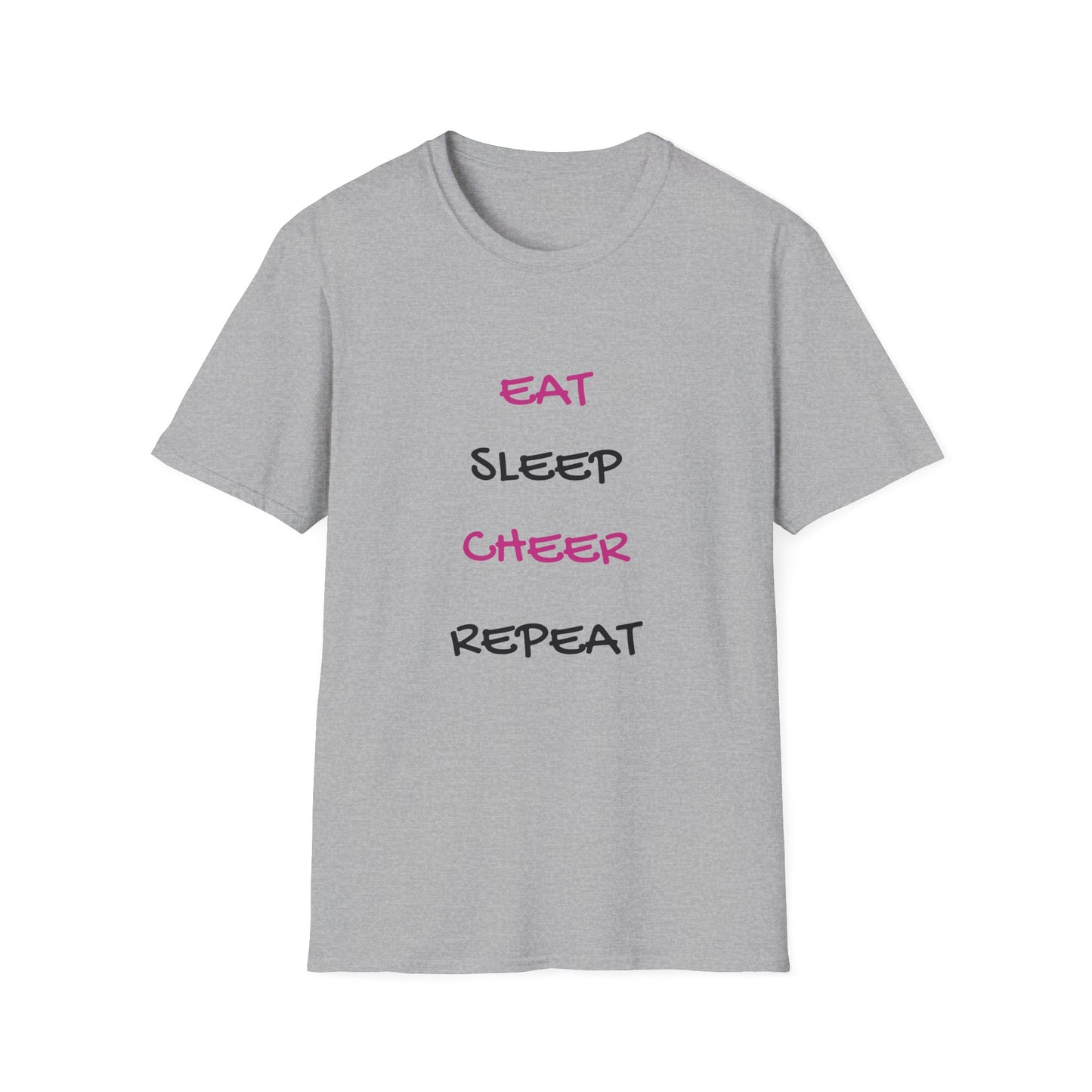 EAT.SLEEP.CHEER.REPEAT Adult T-Shirt