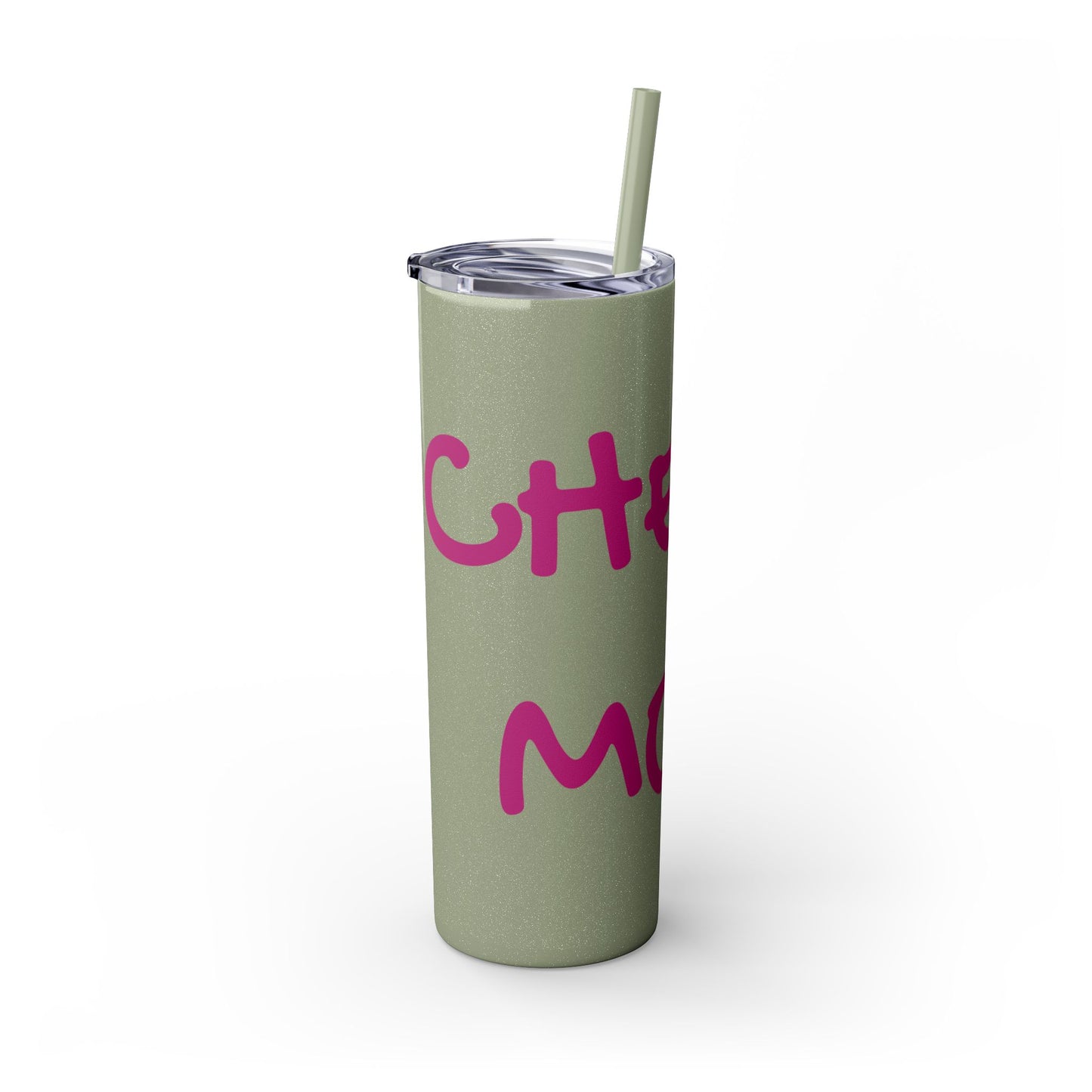 CHEER MOM Skinny Tumbler with Straw, 20ox