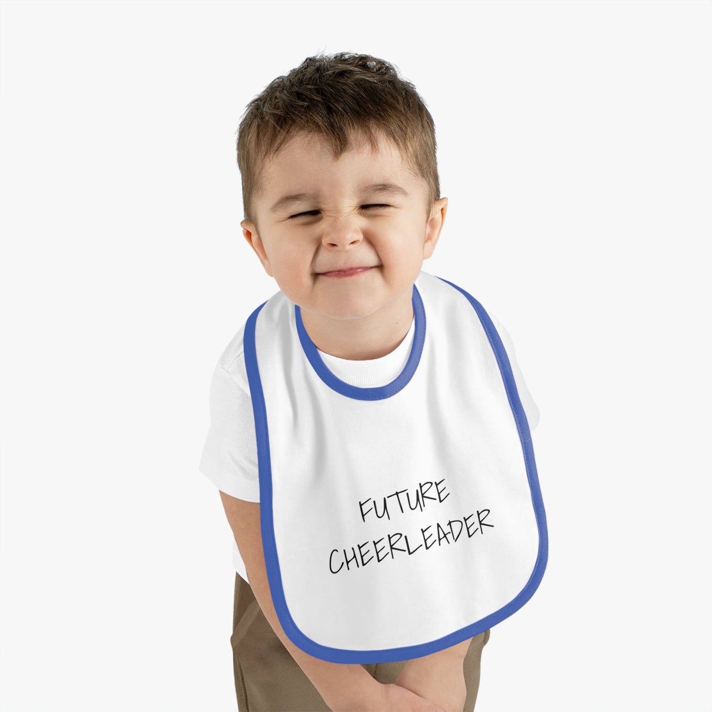 FUTURE CHEERLEADER Baby Contrast Trim Jersey Bib