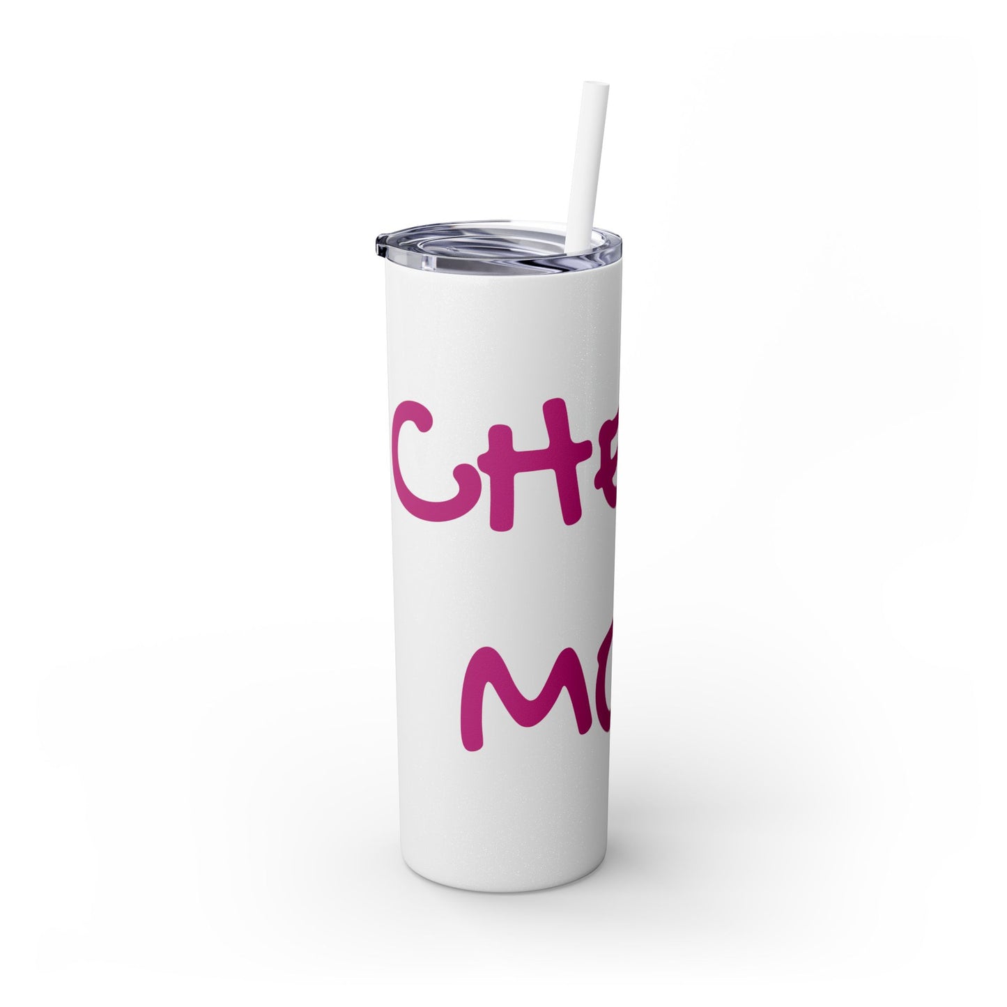 CHEER MOM Skinny Tumbler with Straw, 20ox