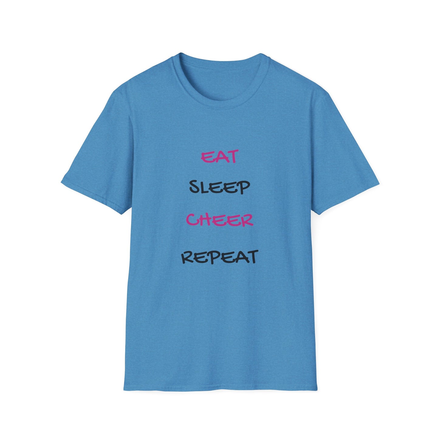 EAT.SLEEP.CHEER.REPEAT Adult T-Shirt