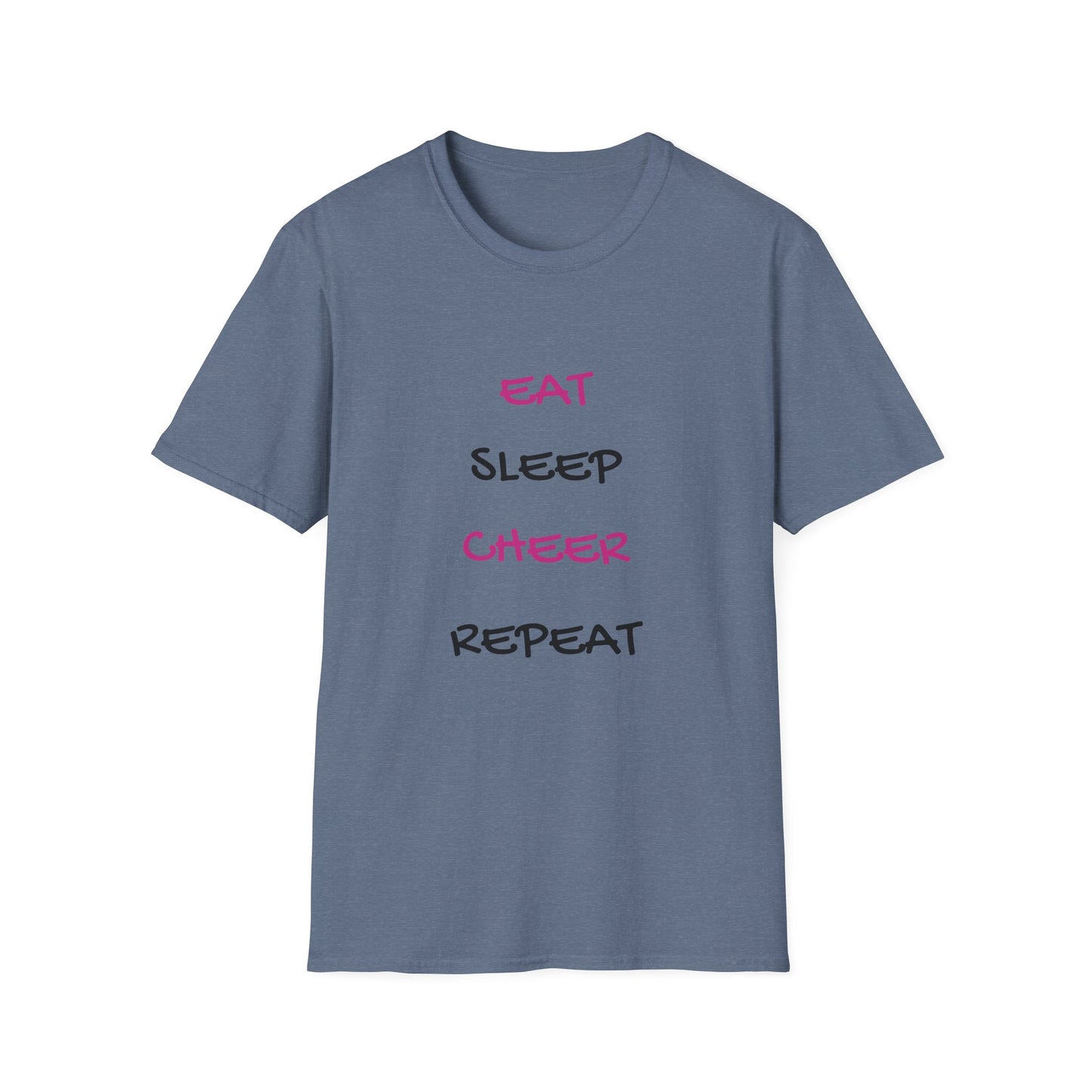 EAT.SLEEP.CHEER.REPEAT Adult T-Shirt