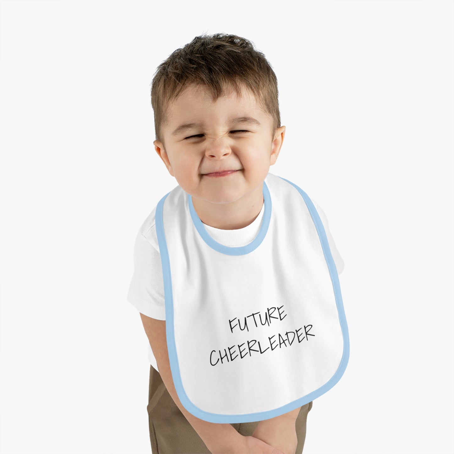 FUTURE CHEERLEADER Baby Contrast Trim Jersey Bib