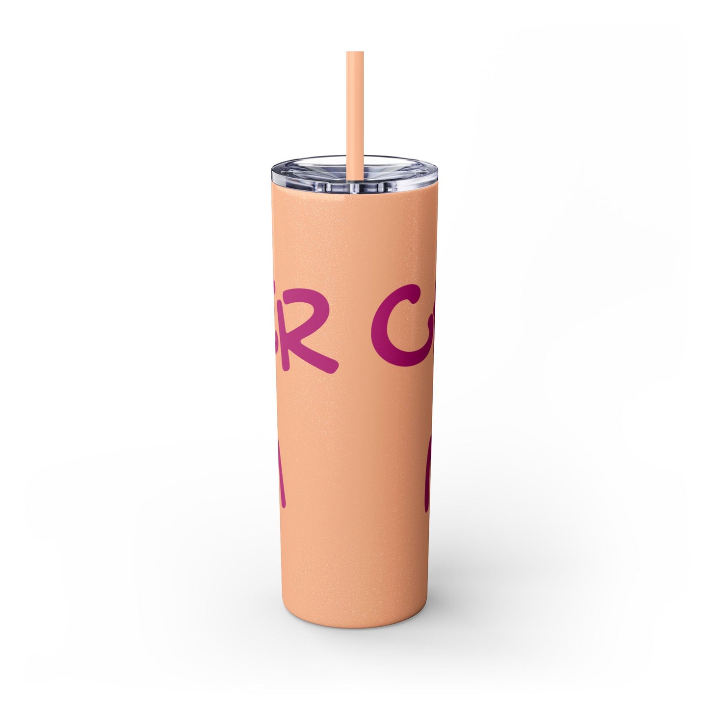 CHEER MOM Skinny Tumbler with Straw, 20ox