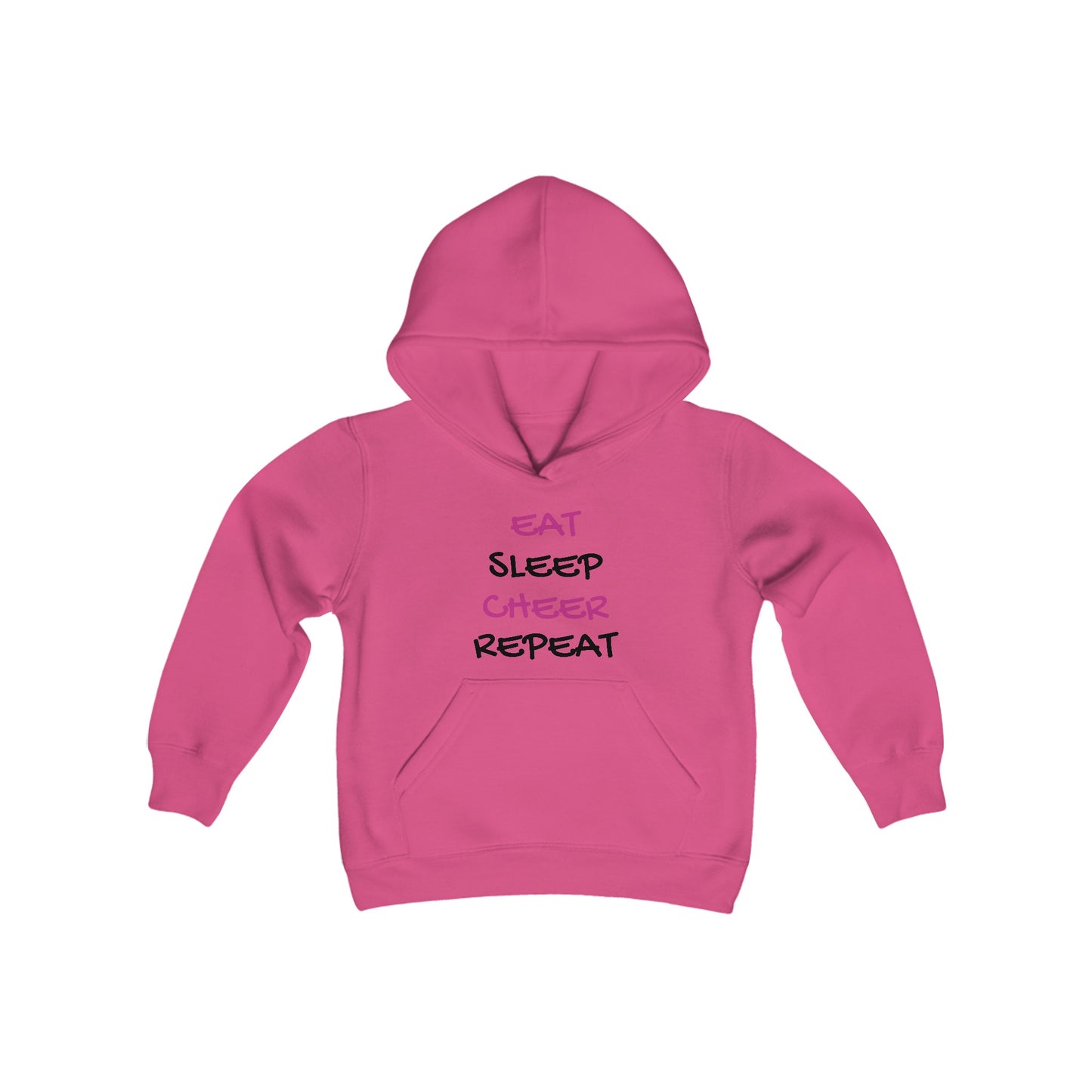 EAT, SLEEP, CHEER, REPEAT Youth Hooded Sweatshirt
