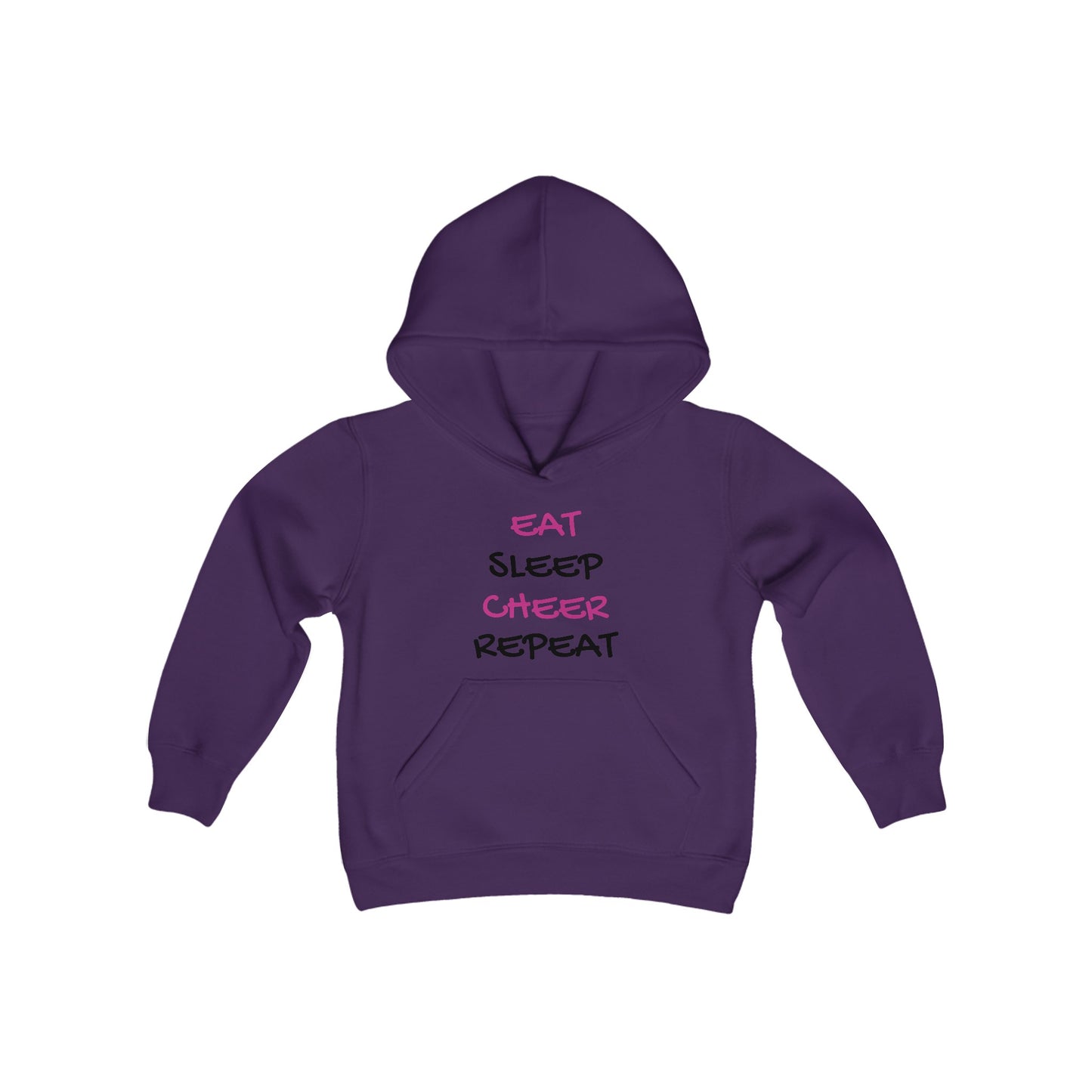 EAT, SLEEP, CHEER, REPEAT Youth Hooded Sweatshirt