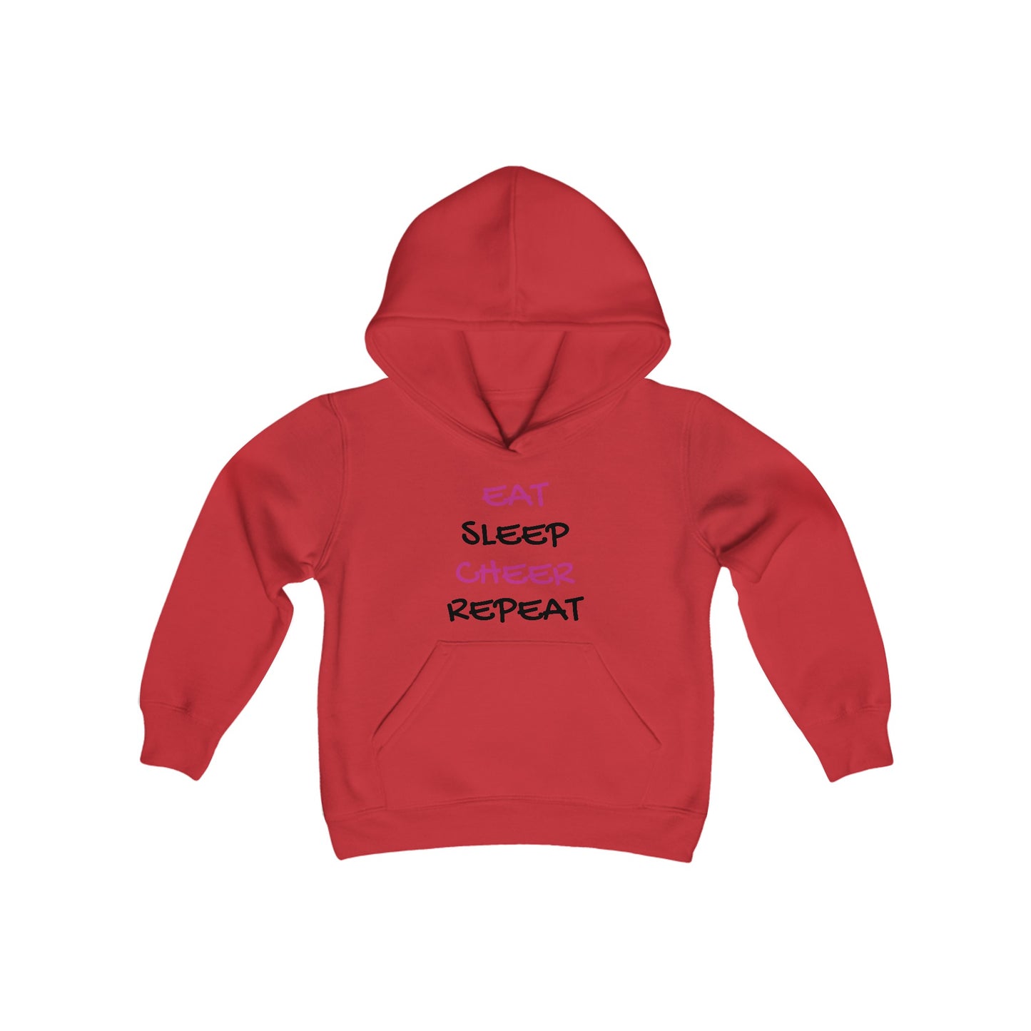 EAT, SLEEP, CHEER, REPEAT Youth Hooded Sweatshirt