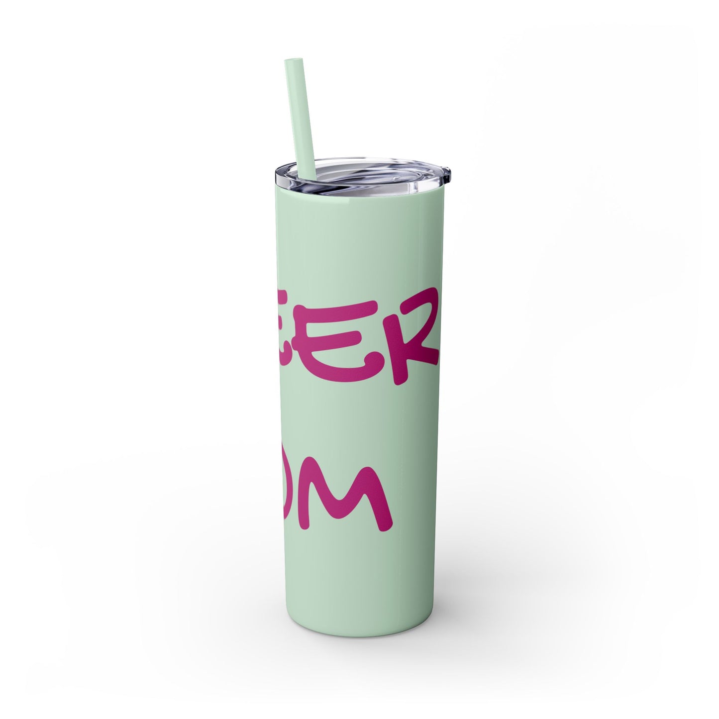 CHEER MOM Skinny Tumbler with Straw, 20ox