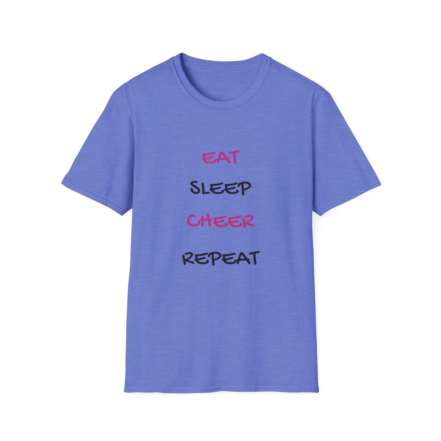EAT.SLEEP.CHEER.REPEAT Adult T-Shirt
