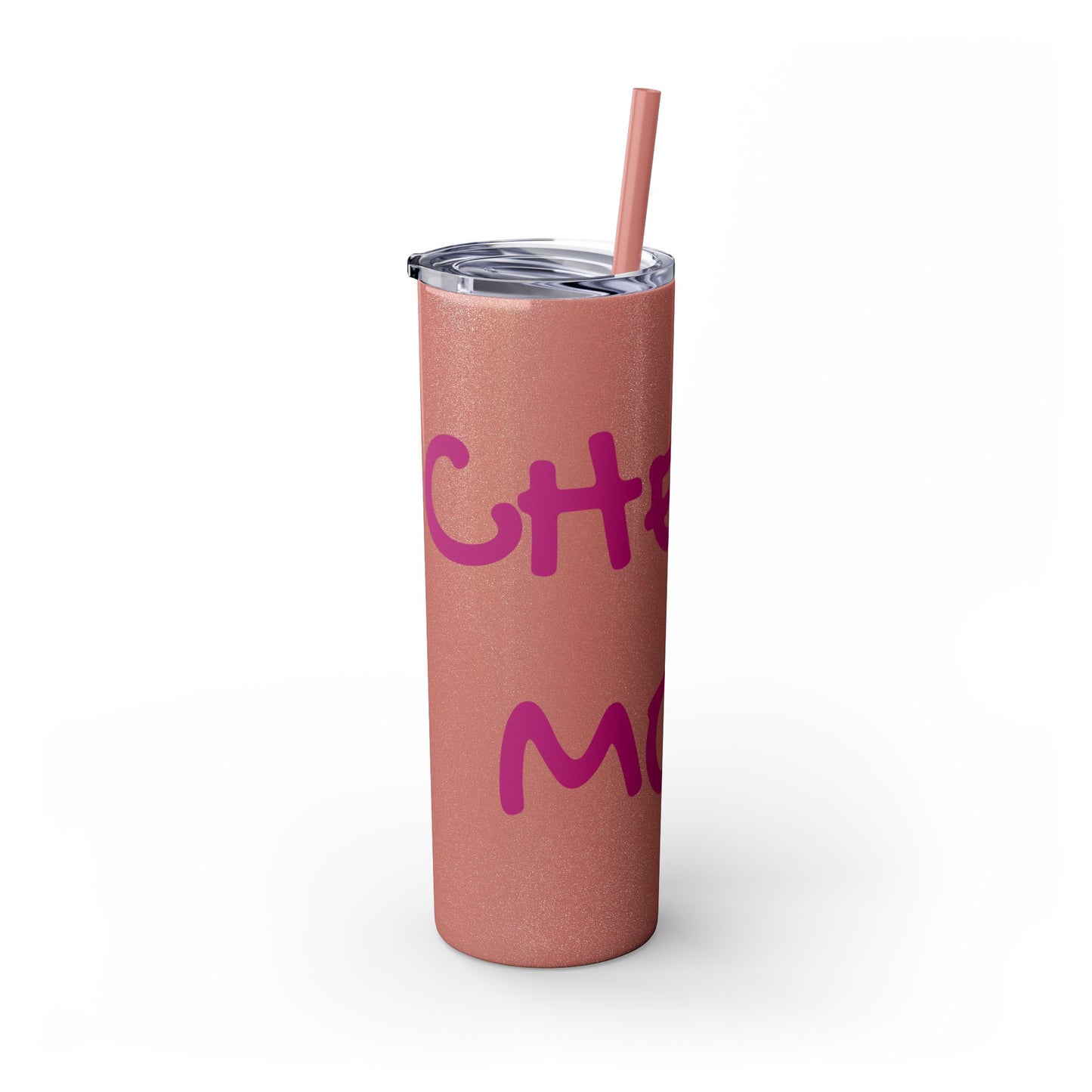CHEER MOM Skinny Tumbler with Straw, 20ox