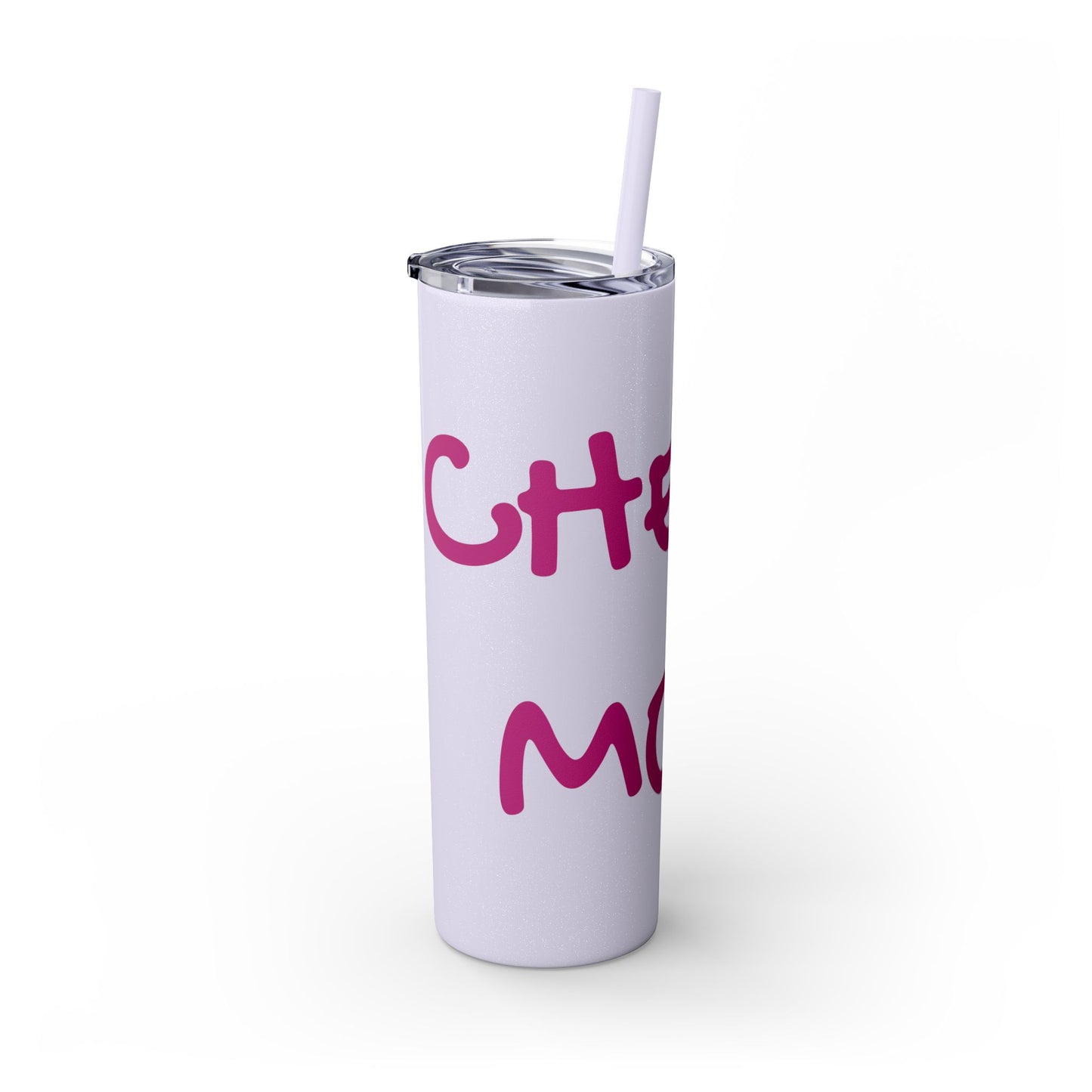 CHEER MOM Skinny Tumbler with Straw, 20ox