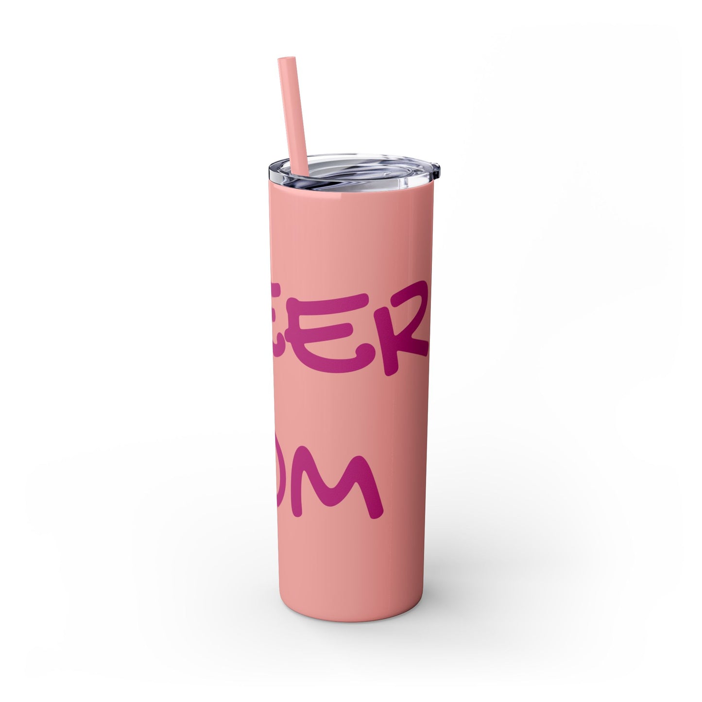 CHEER MOM Skinny Tumbler with Straw, 20ox