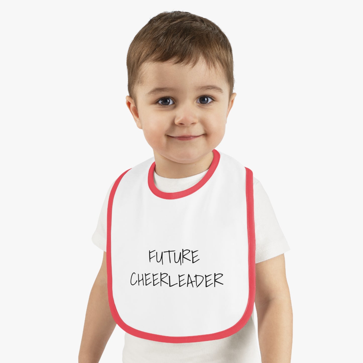 FUTURE CHEERLEADER Baby Contrast Trim Jersey Bib