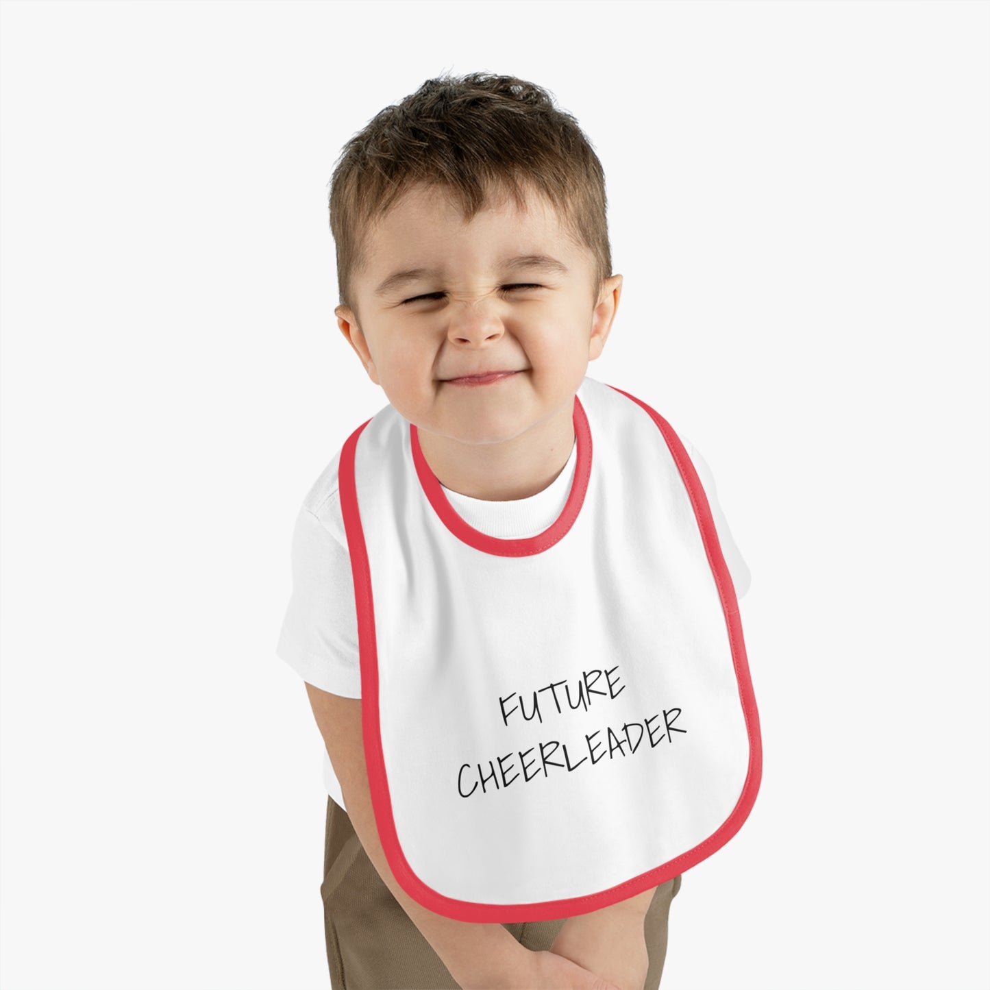 FUTURE CHEERLEADER Baby Contrast Trim Jersey Bib