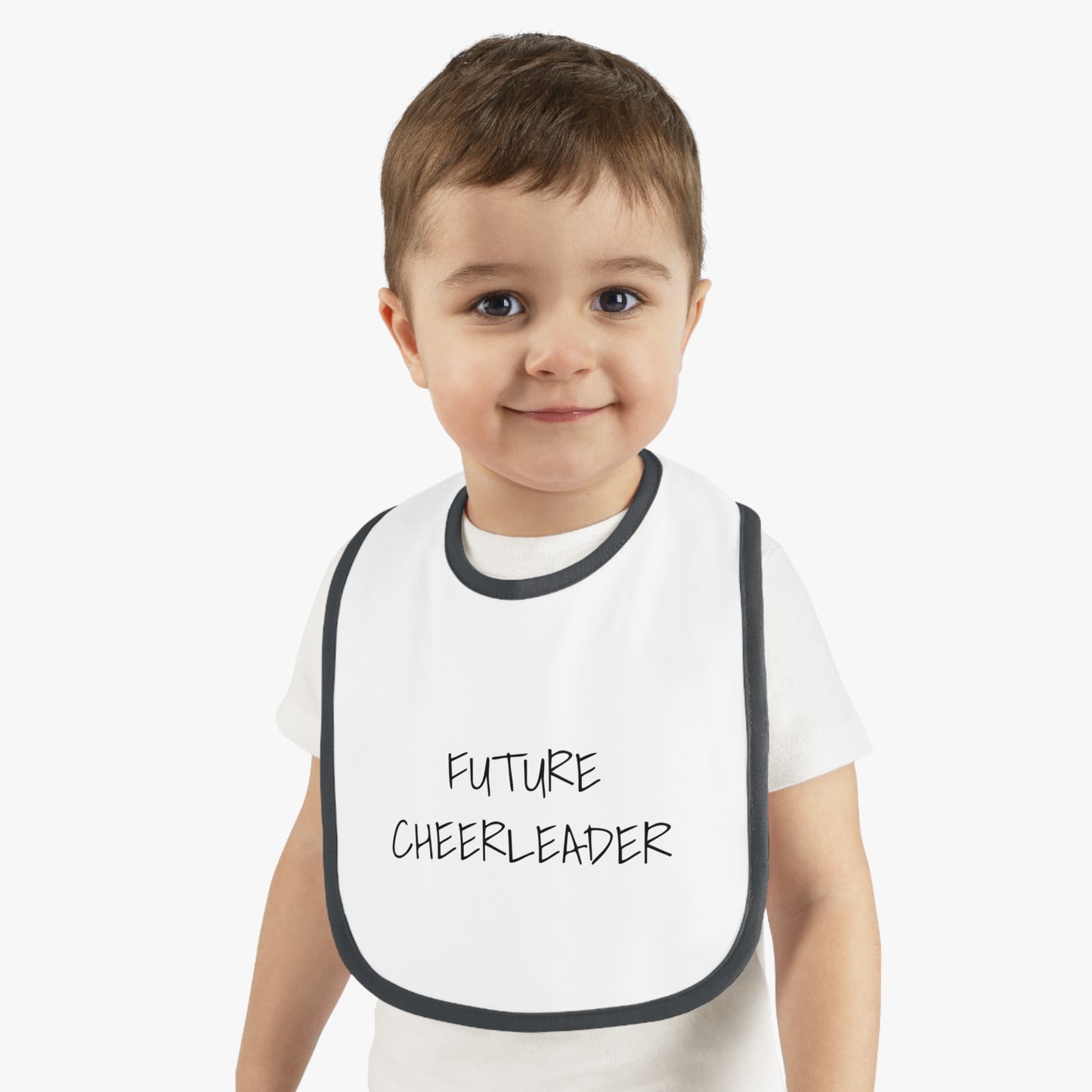 FUTURE CHEERLEADER Baby Contrast Trim Jersey Bib