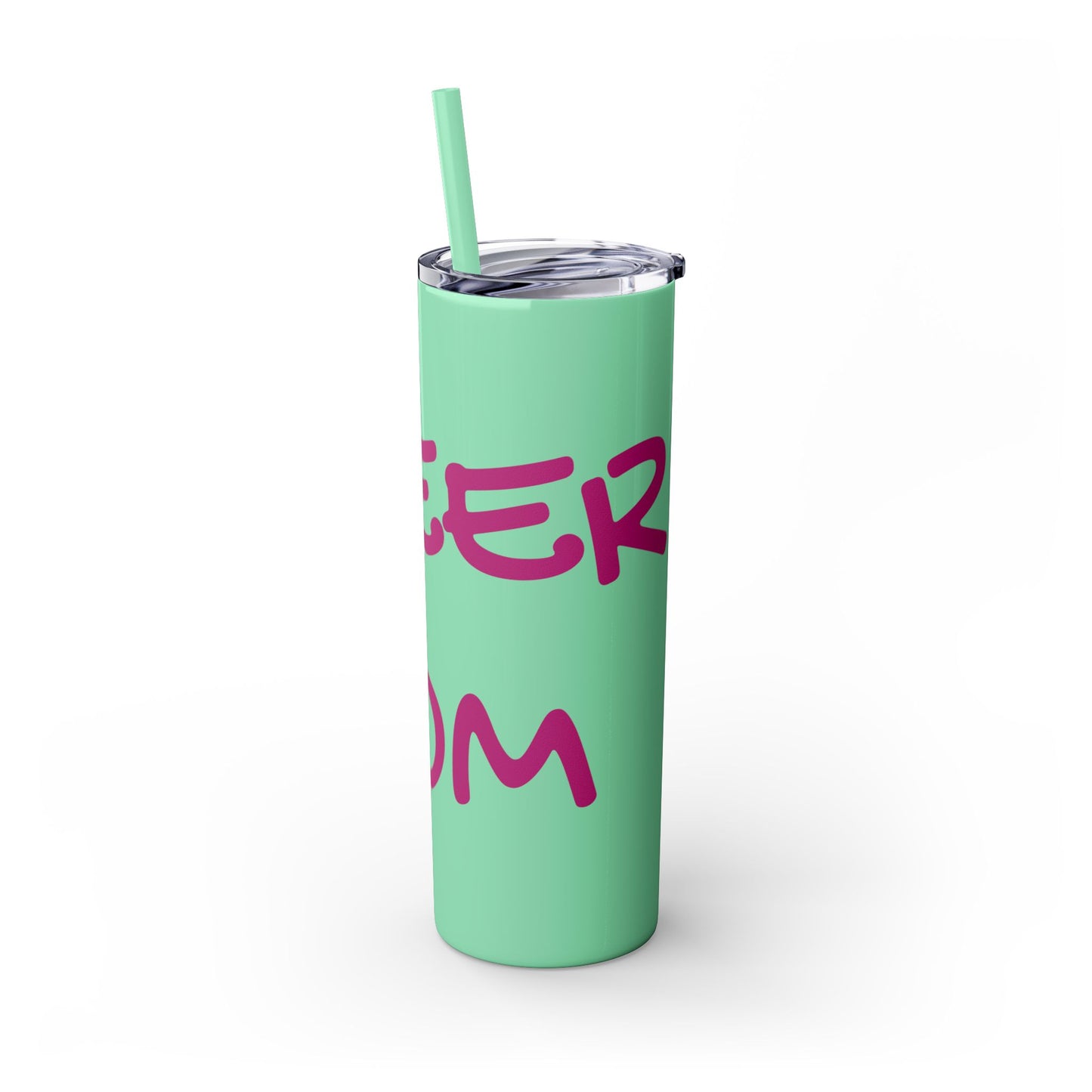 CHEER MOM Skinny Tumbler with Straw, 20ox