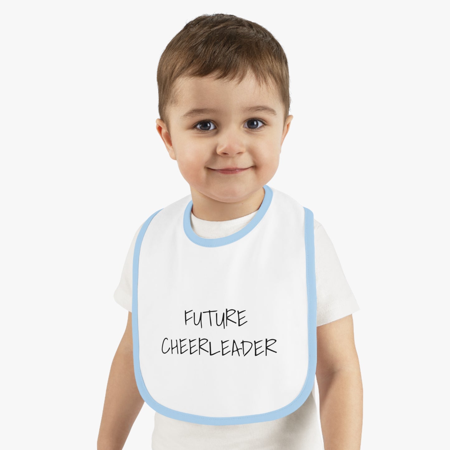 FUTURE CHEERLEADER Baby Contrast Trim Jersey Bib
