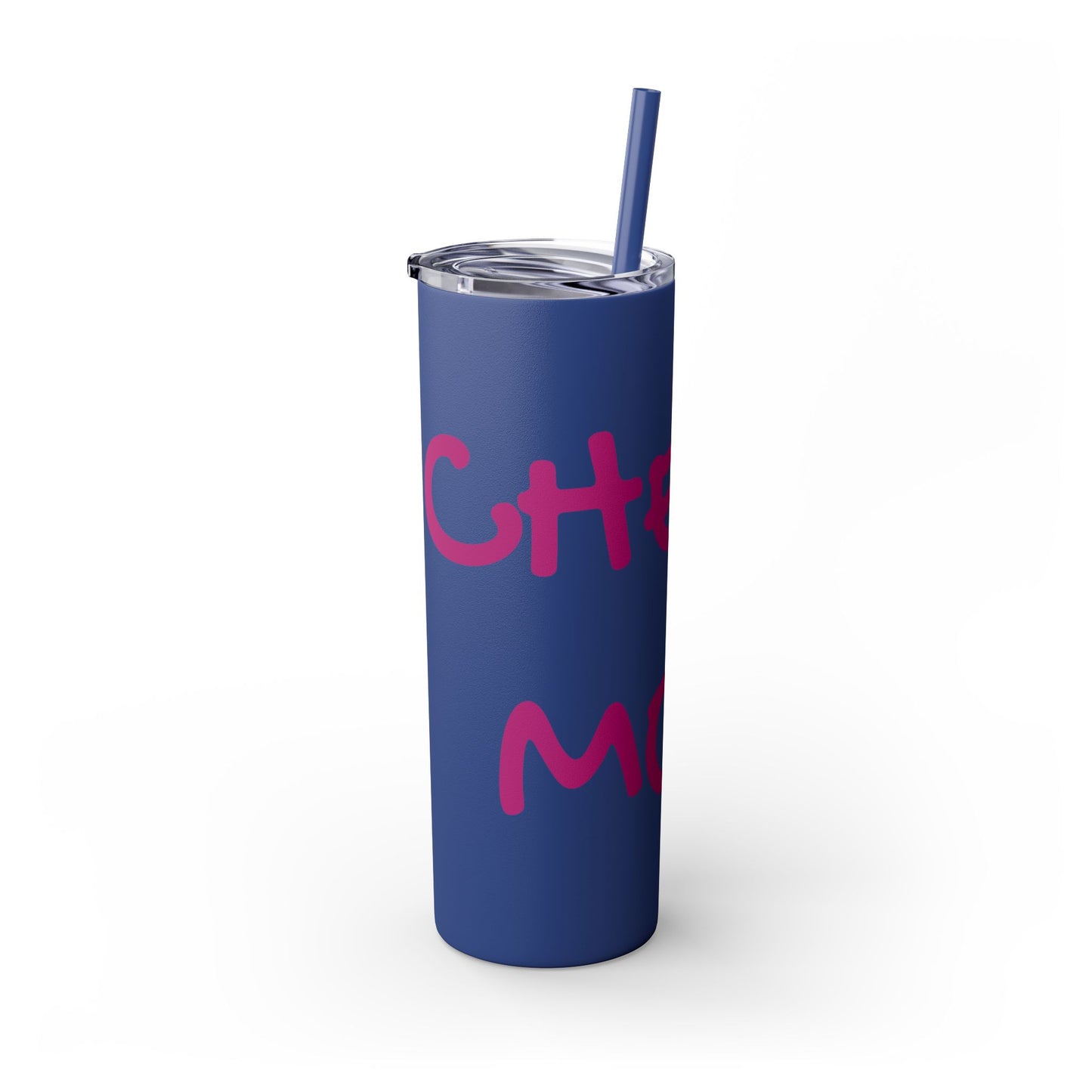 CHEER MOM Skinny Tumbler with Straw, 20ox