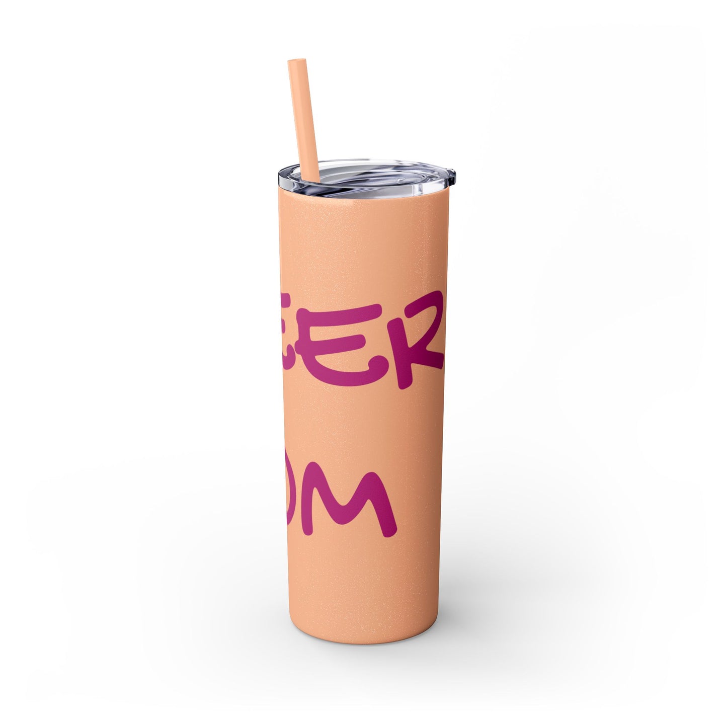 CHEER MOM Skinny Tumbler with Straw, 20ox