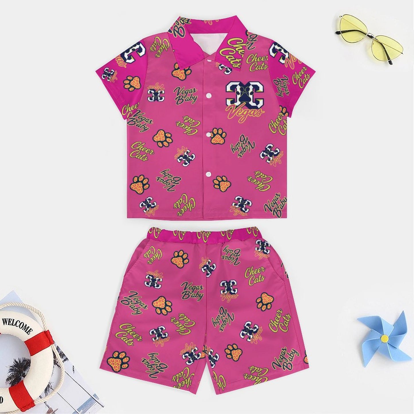 Boys CheerCat Outfit Children's Casual Beach Set