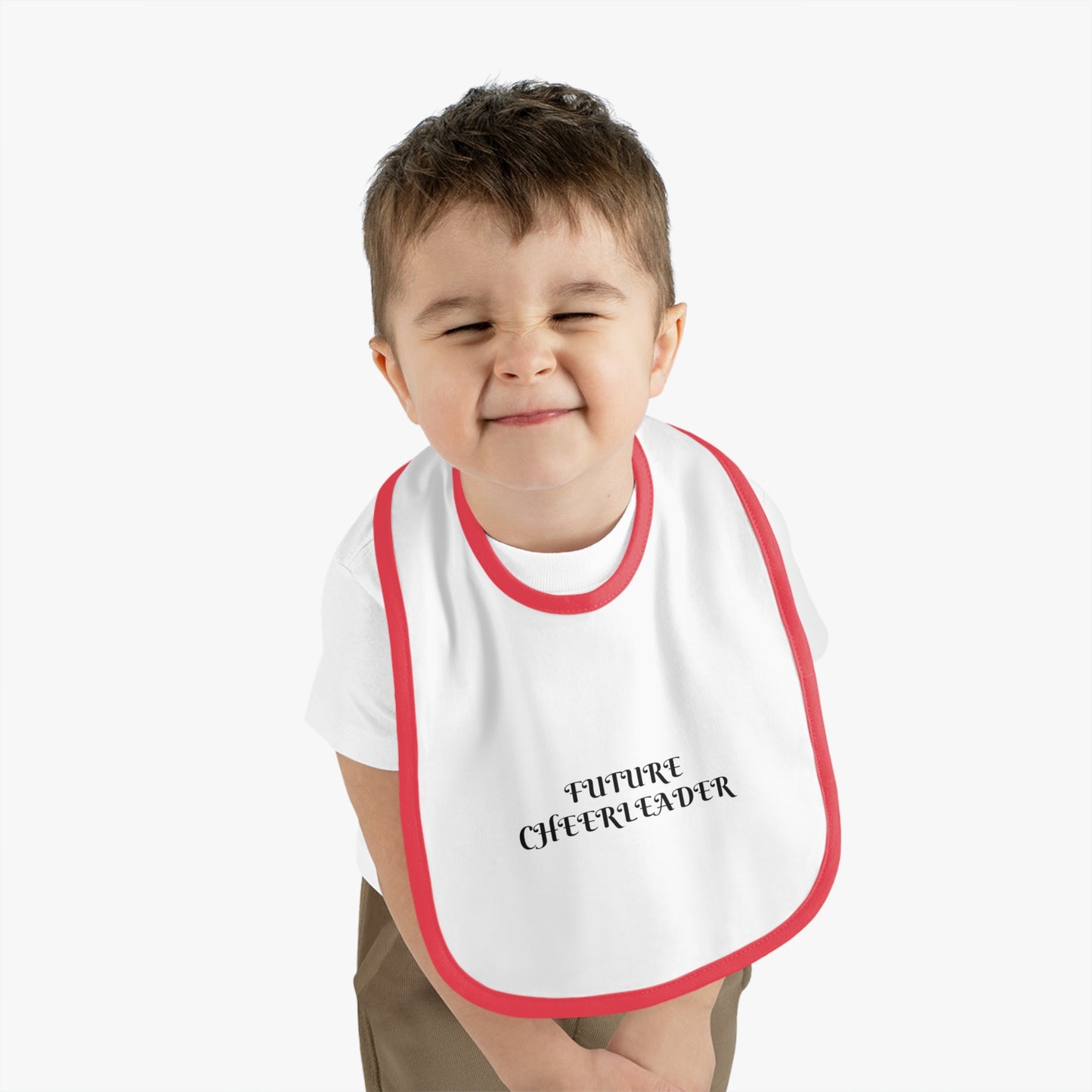 Baby Contrast Trim Jersey Bib